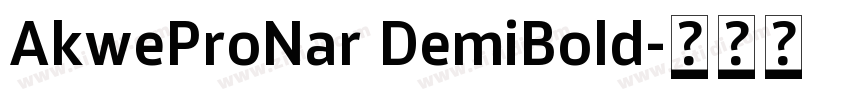 AkweProNar DemiBold字体转换